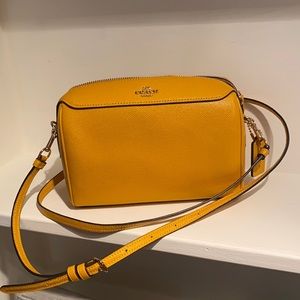 Coach mustard yellow small purse